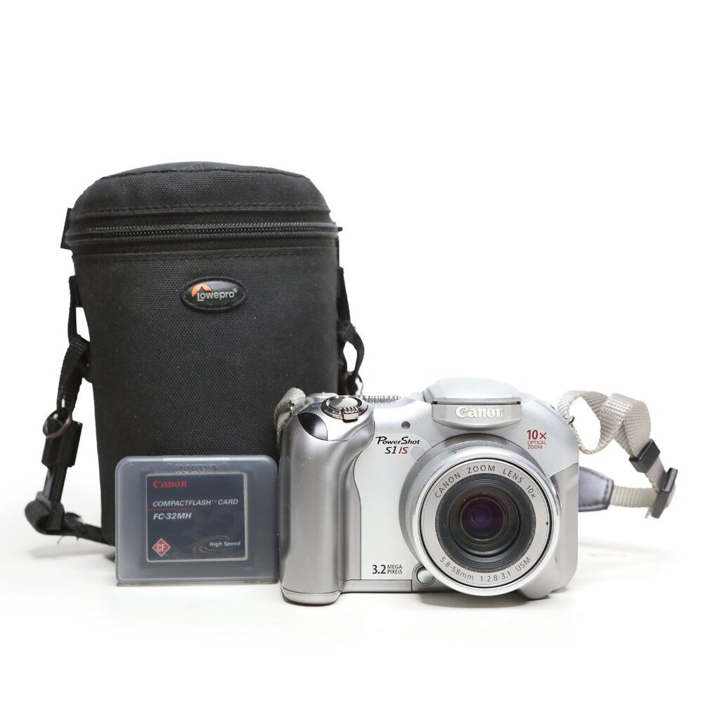Canon PowerShot S1 IS Digital Camera Bundle 10x Optical Zoom - 2 CF Cards & Case